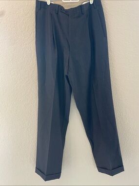 Canali Dark Navy Tailored Dress Pants